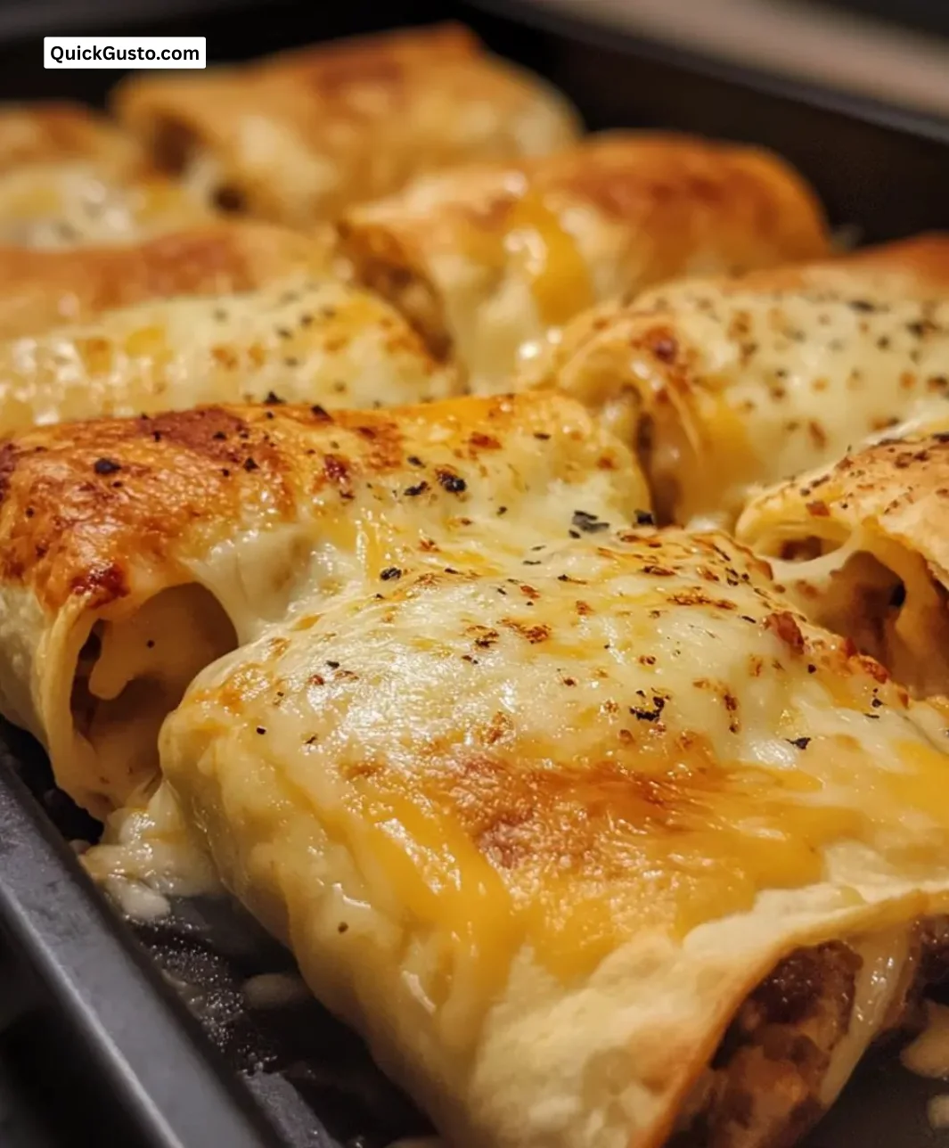 Deliciously cheesy stuffed tortilla rolls filled with melted cheese and spices