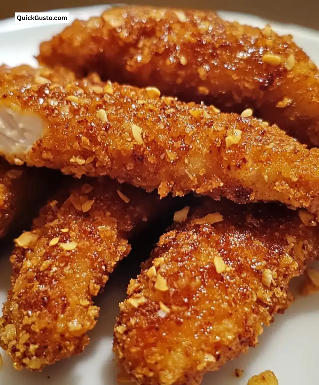 Plate of crispy chili chicken tenders served with dipping sauce