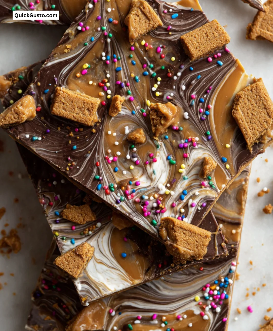 Delicious Biscoff Crack dessert made with Biscoff cookies and chocolate.