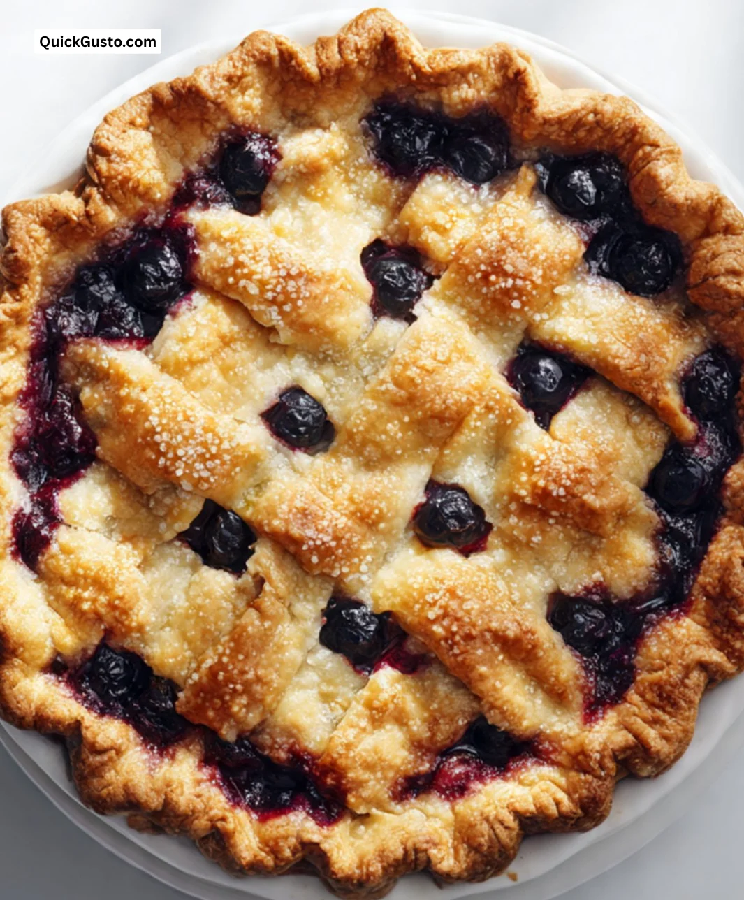 Freshly baked blueberry cobbler with golden crust and juicy blueberries