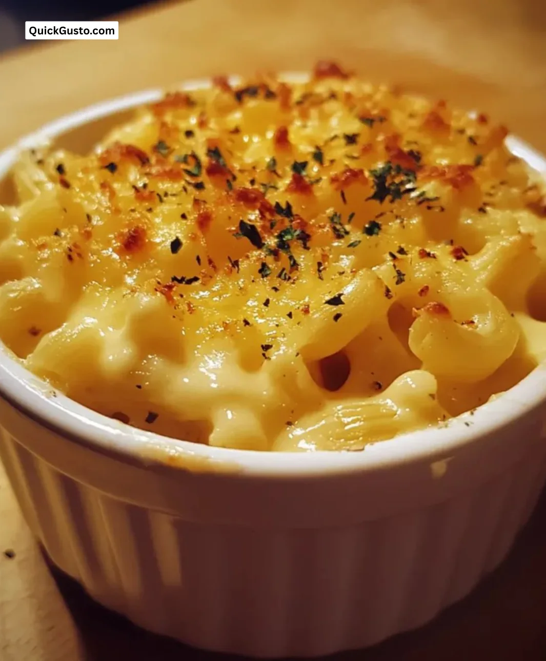A creamy one pot mac and cheese dish served in a bowl