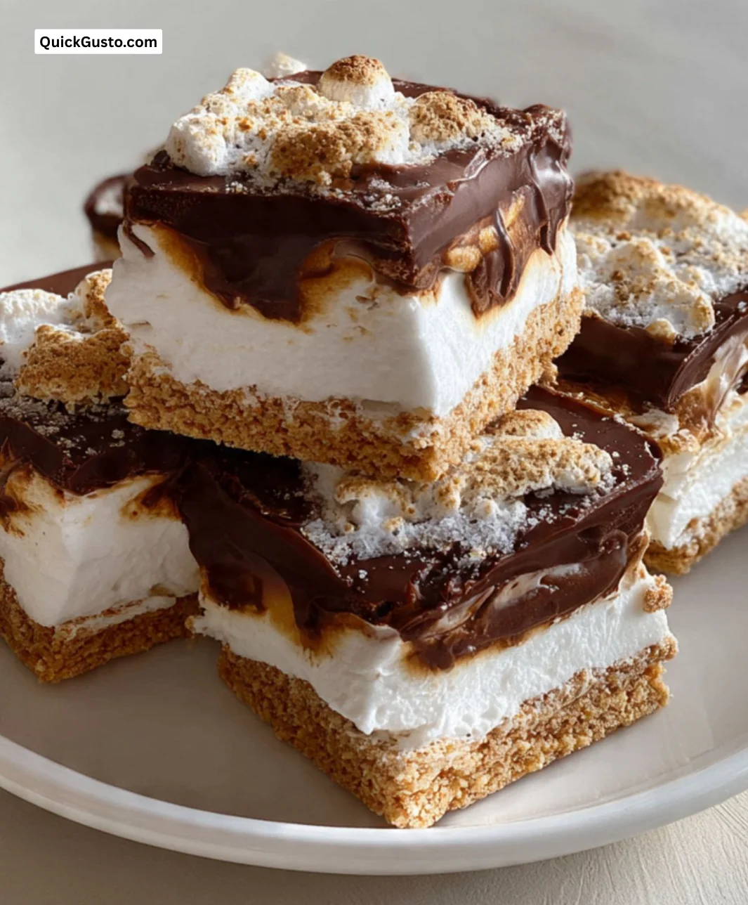 Plate of delicious Frozen S’mores ready to enjoy on a summer day.