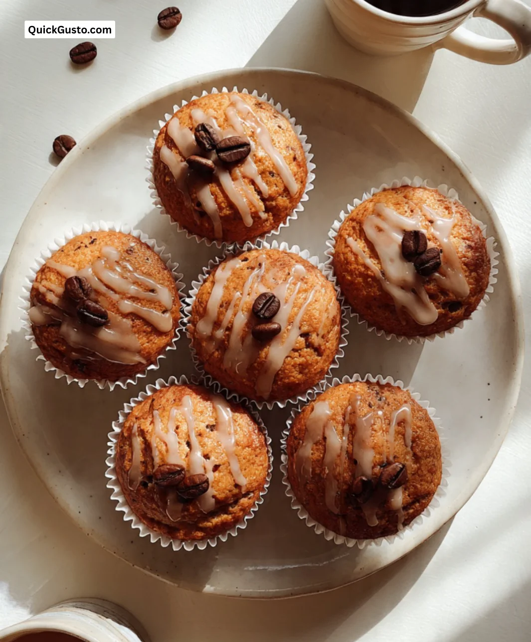 Freshly baked Java Muffins with coffee flavor and chocolate chips