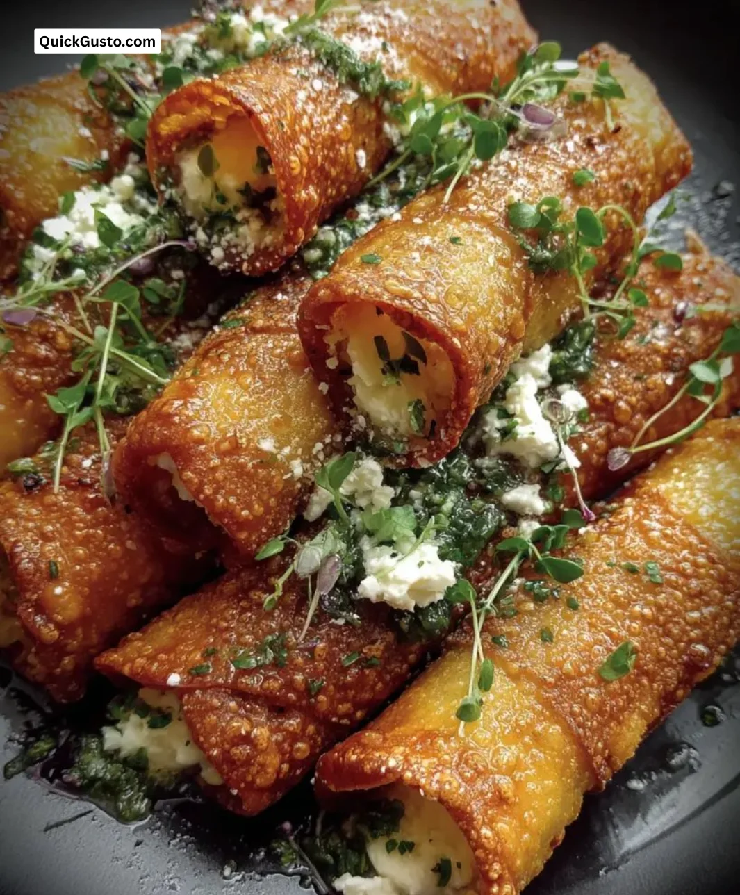 Delicious Potato Cannoli served with vibrant salsa for a unique flavor experience