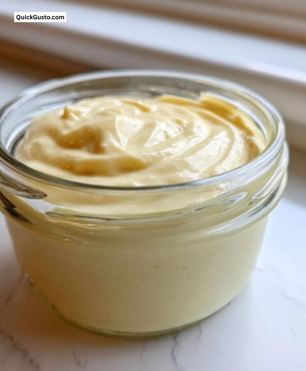 5-ingredient homemade mayonnaise mixed in a bowl