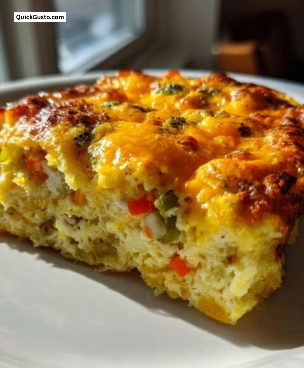 Fluffy 12-egg bake served with fresh herbs and vegetables