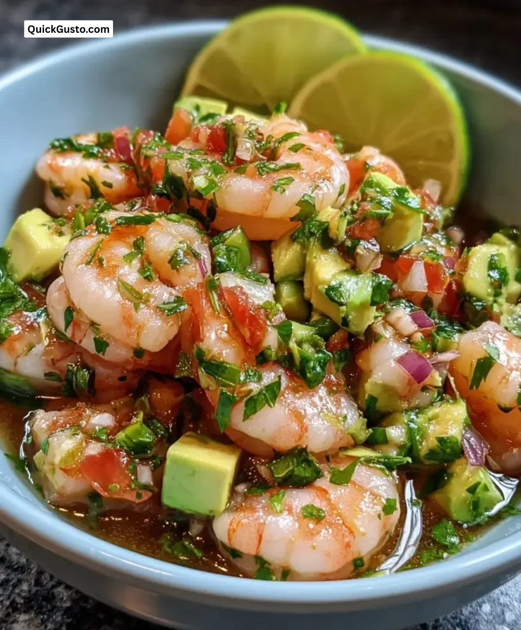 Chili Lime Shrimp Ceviche with fresh ingredients and vibrant colors