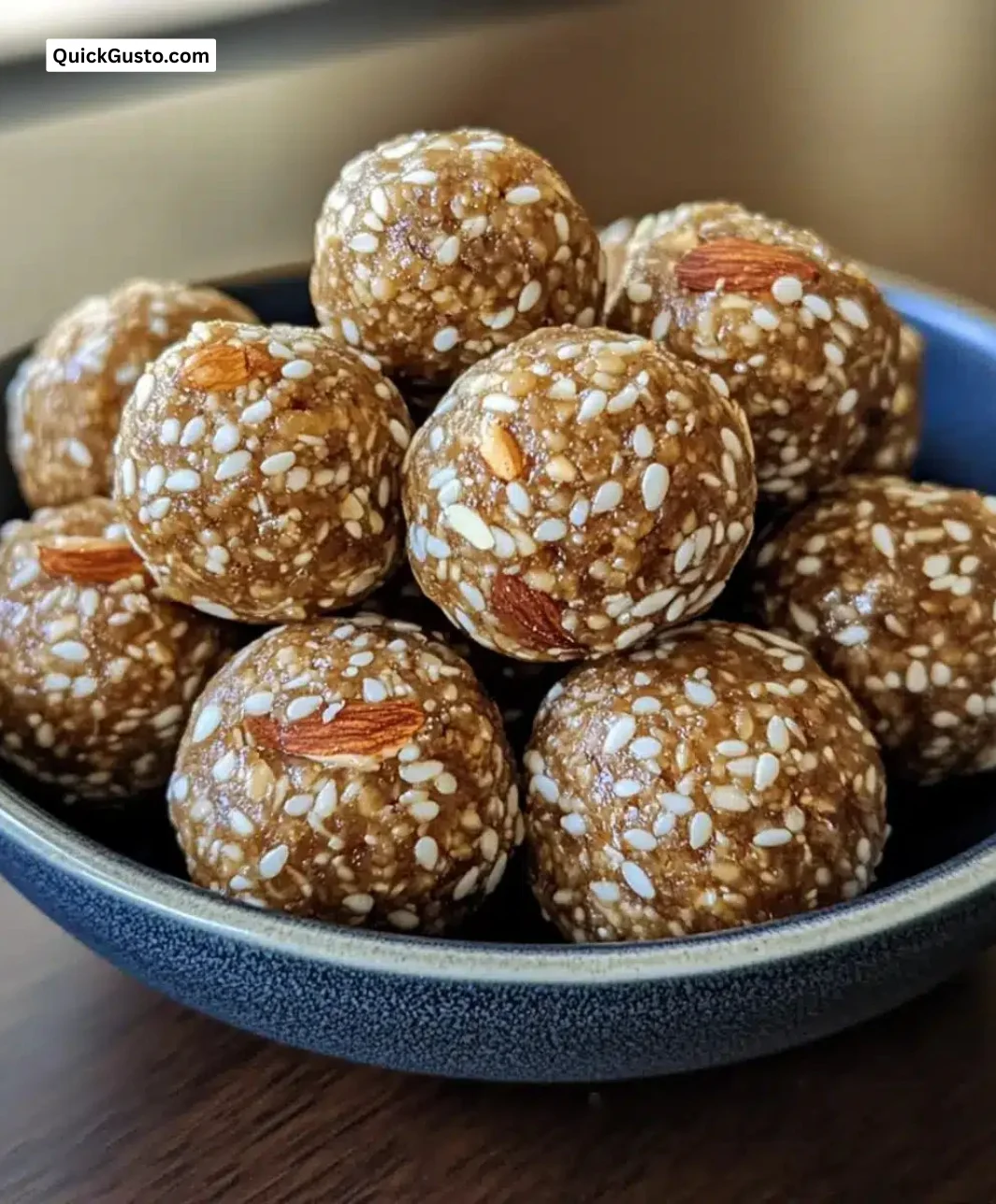 Easy spiced chickpea and almond energy balls for a healthy snack.