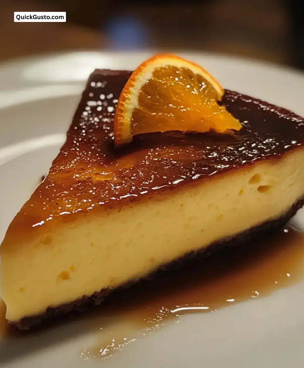 Irresistibly creamy Basque Burnt Cheesecake with orange blossom flavor