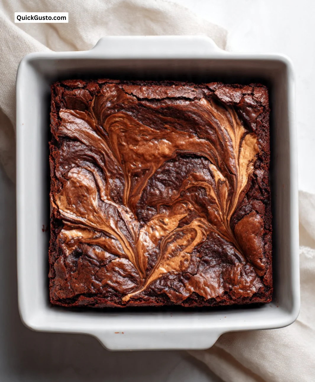 Delicious marbled fudge brownies with rich chocolate and creamy swirls
