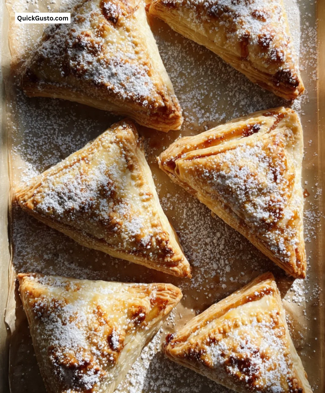Delicious PB&J puff pastry turnovers on a plate, ready to enjoy.