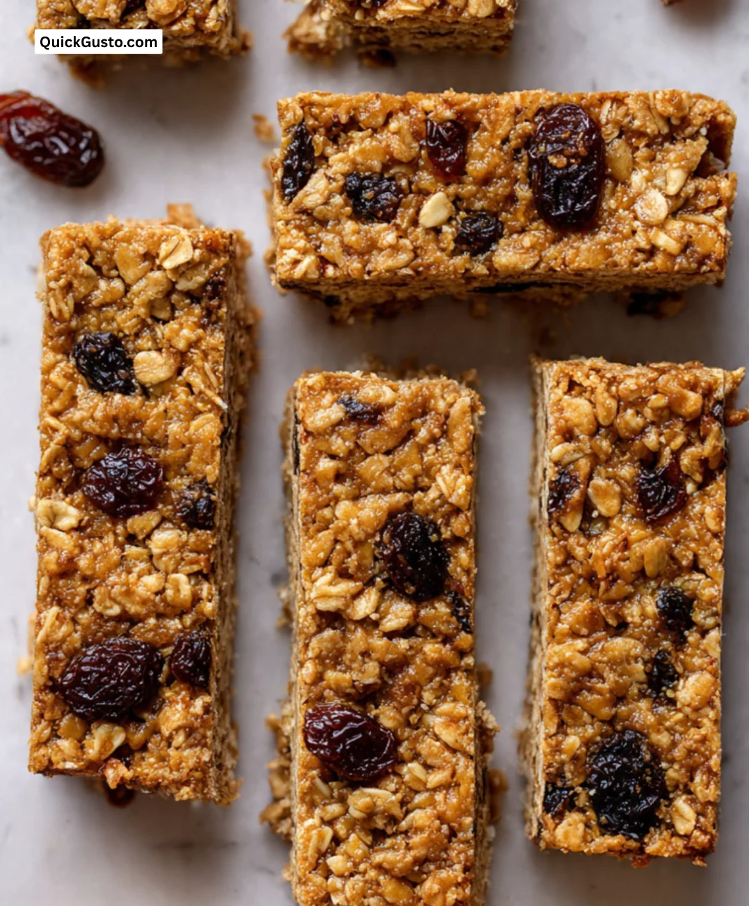 Vegan Date & Walnut Flapjacks on a wooden plate