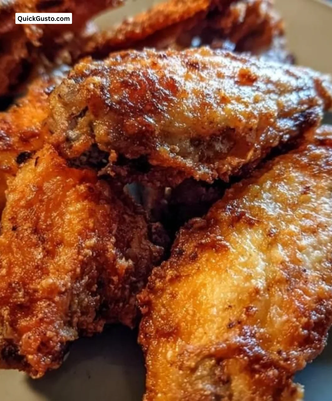 Crispy air fryer chicken wings served with dipping sauce