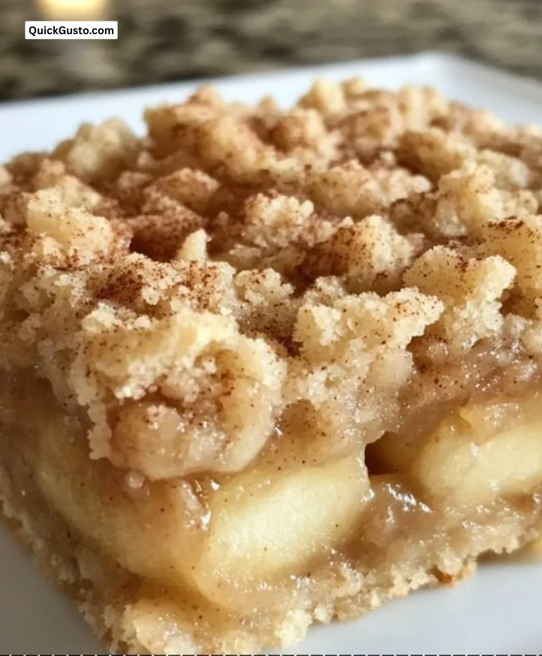 Delicious homemade Apple Crumb Bars with a crumbly topping and apple filling