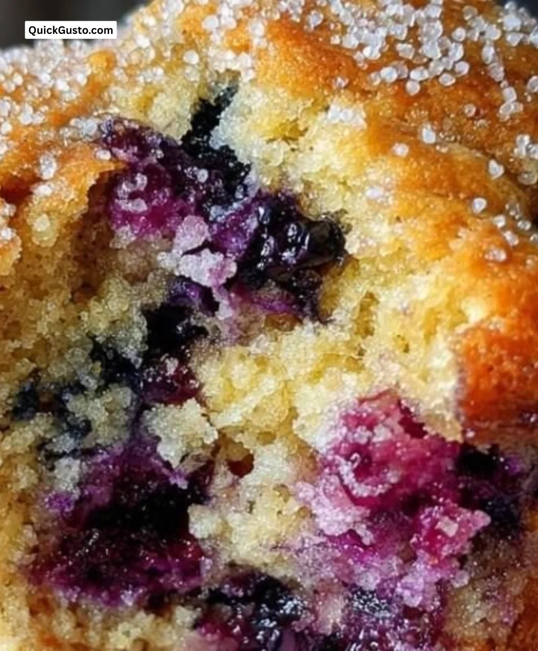 Freshly baked jumbo blueberry muffins on a cooling rack