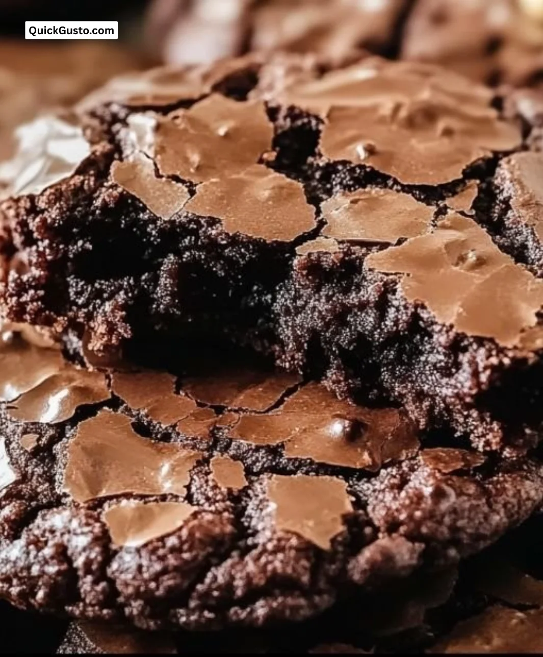 Delicious brownie mix cookies fresh out of the oven.