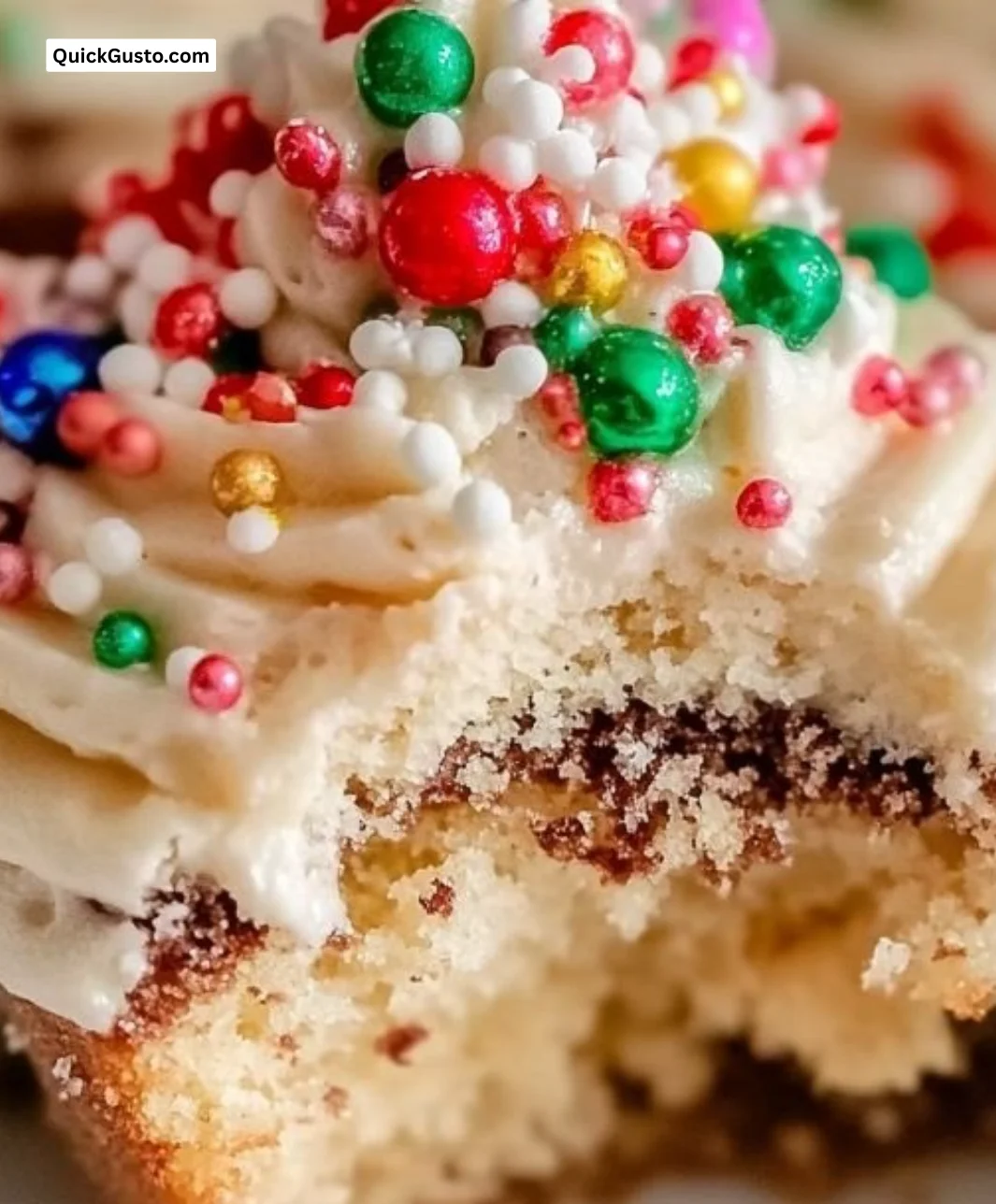 Colorful Christmas Light Cupcakes decorated for the holiday season