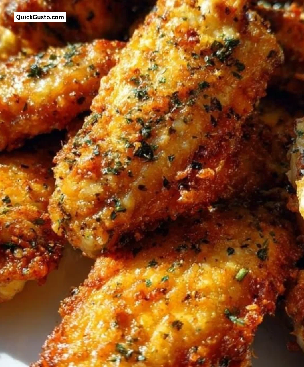 Crispy baked ranch chicken wings served in a platter for a flavorful snack.