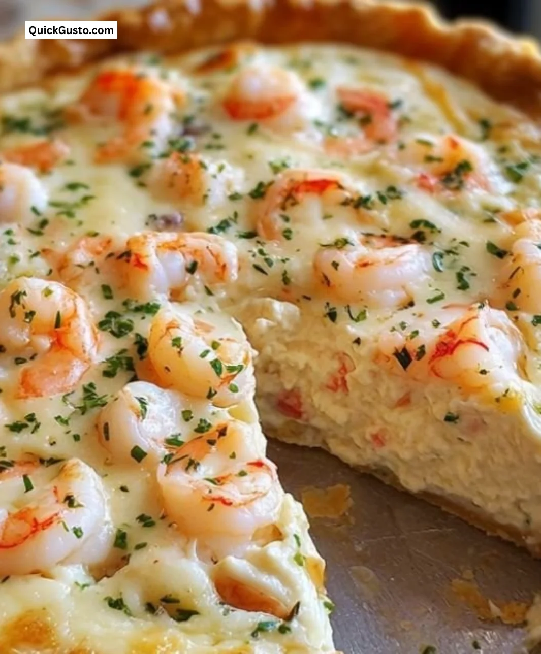 Florida Shrimp Pie with fresh shrimp in flaky crust