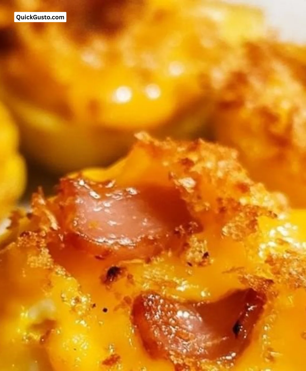 Ham and cheese egg bites served on a plate for a healthy breakfast option