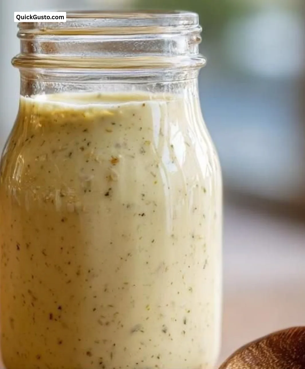 Delicious homemade Caesar dressing ingredients on a wooden table.