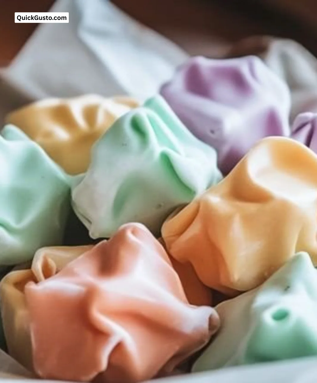 Homemade saltwater taffy in various flavors and colors