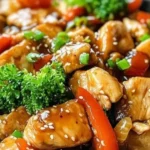 Honey Soy Chicken Stir Fry with colorful vegetables in a skillet