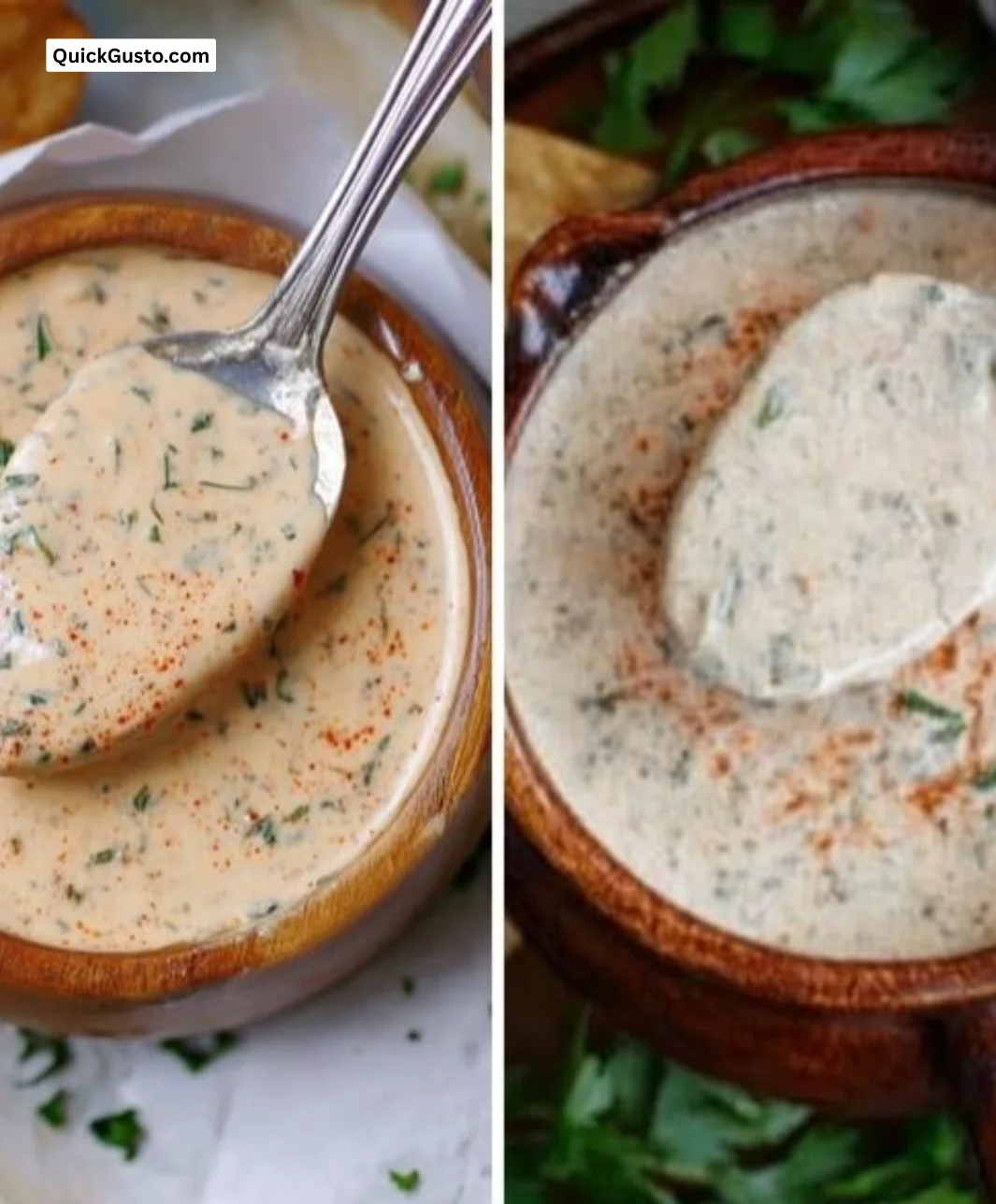 Homemade Louisiana remoulade sauce served in a bowl with seafood.