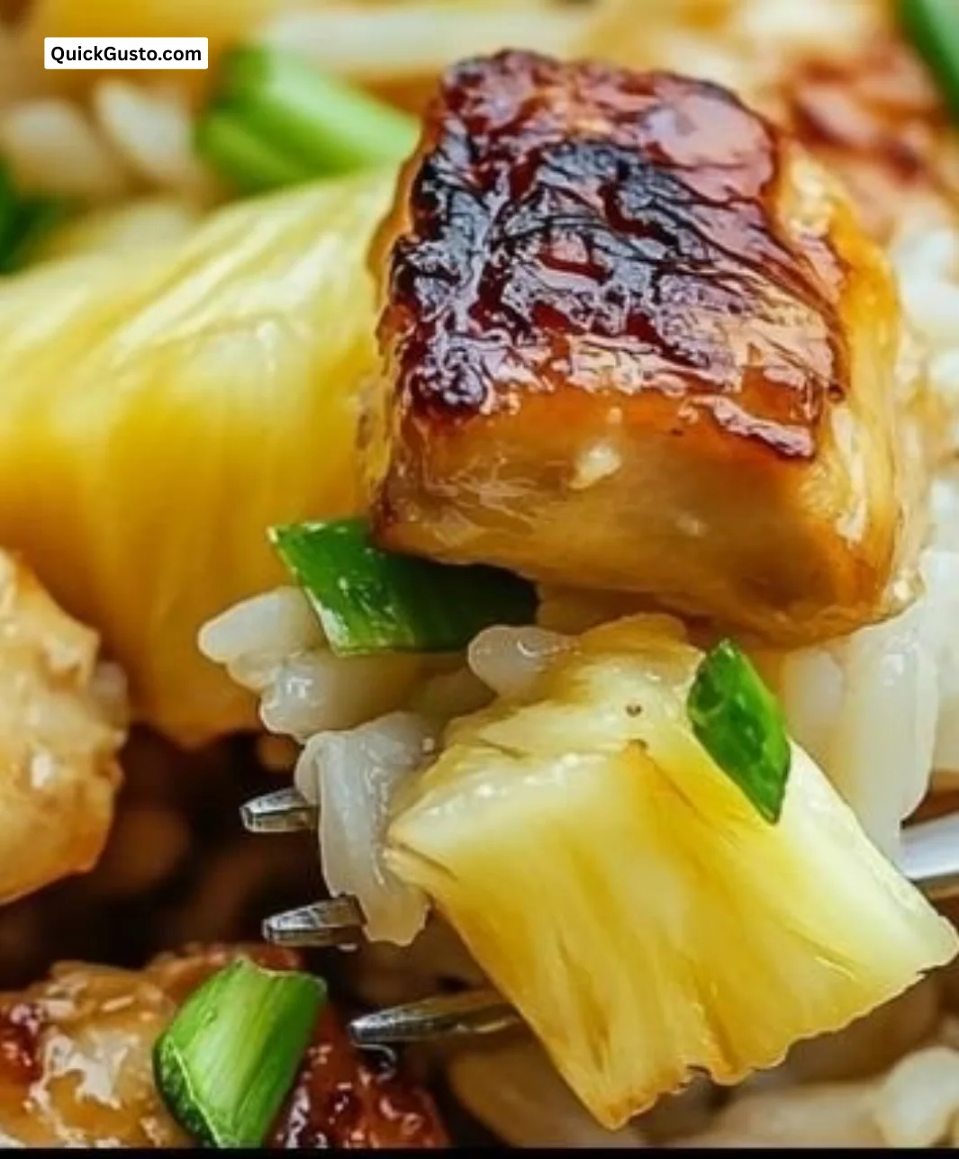 Delicious Pineapple Chicken and Rice dish served on a plate