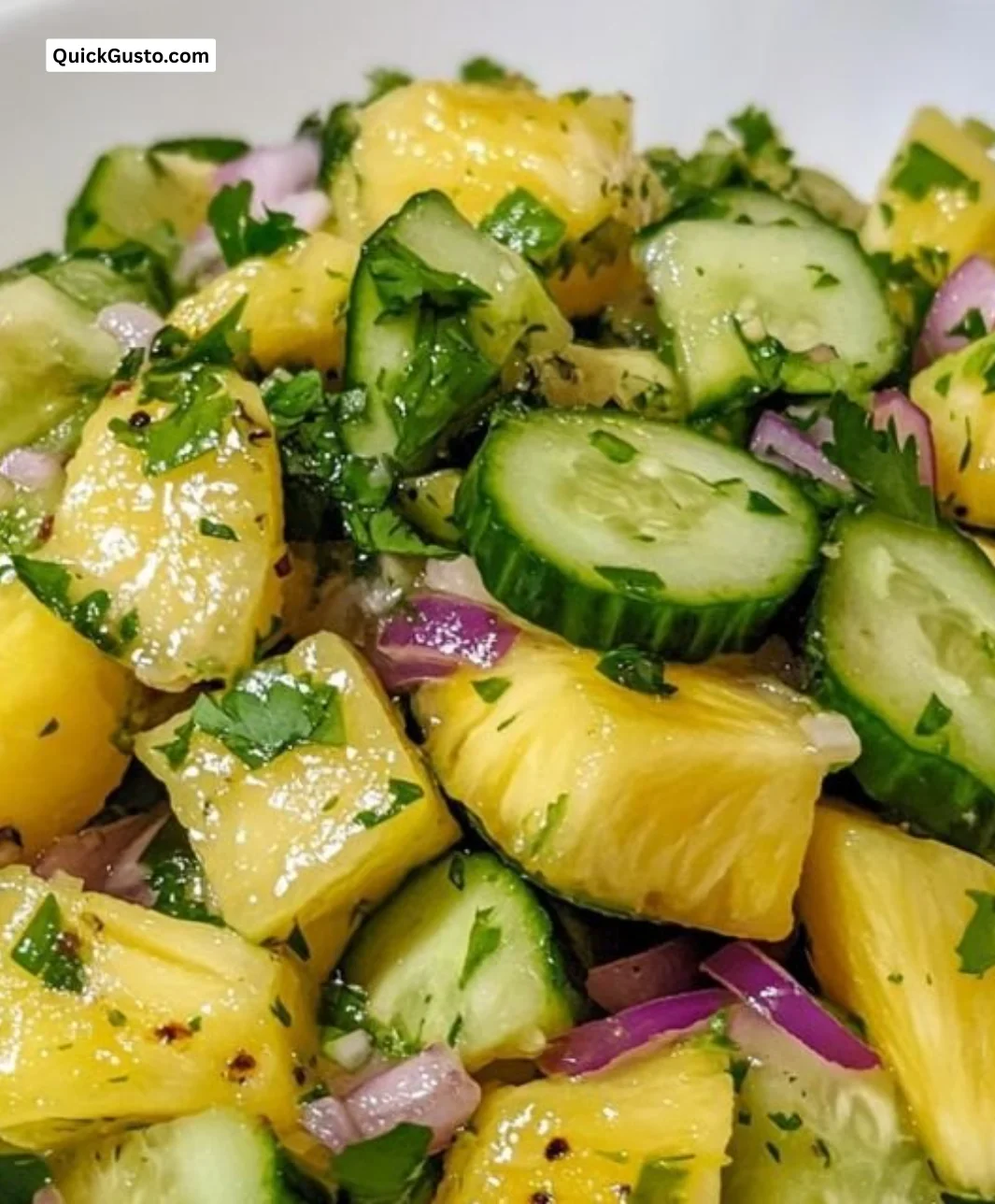 Refreshing Pineapple Cucumber Salad with vibrant ingredients