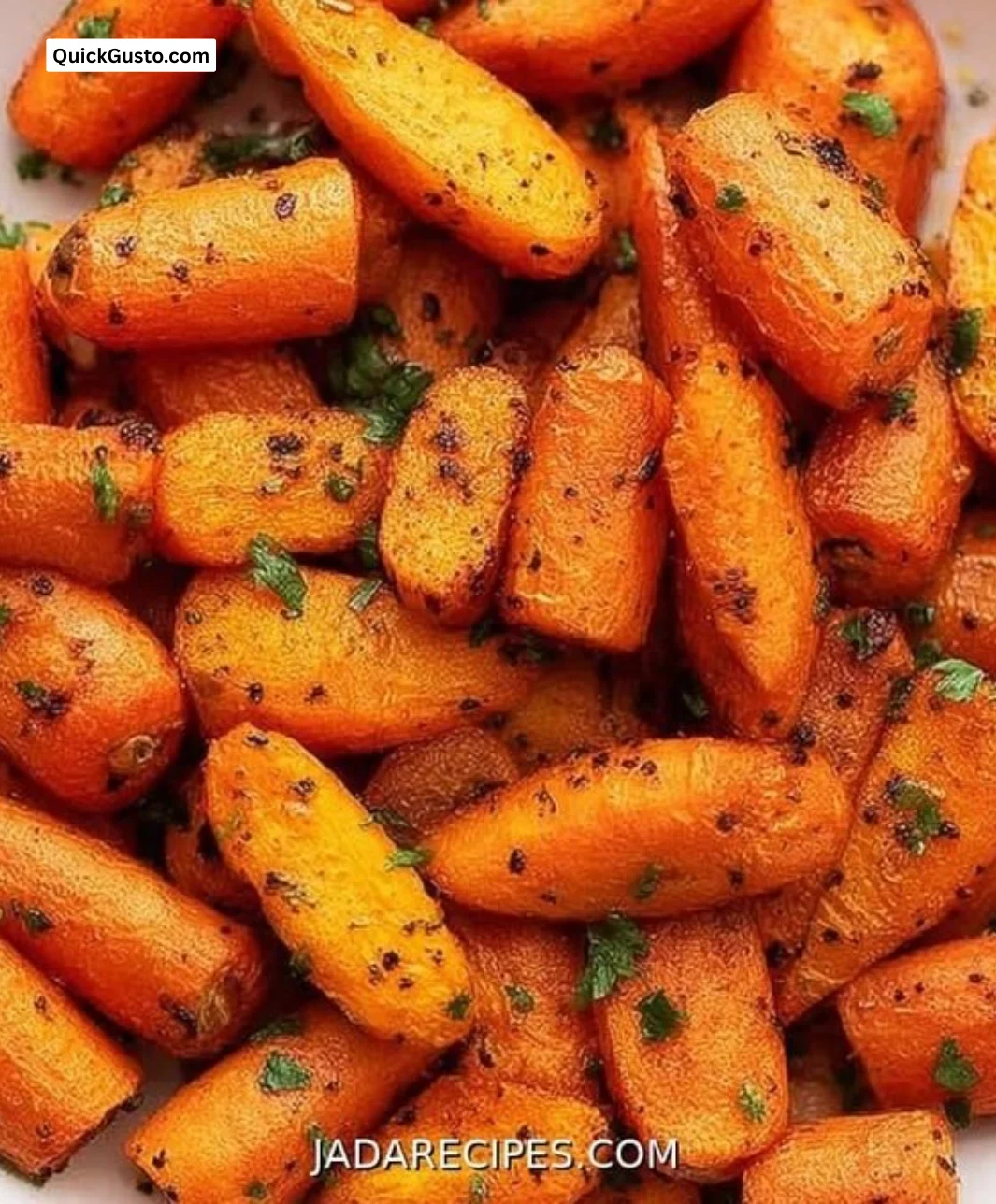 Delicious roasted carrots seasoned to perfection, ready to be served