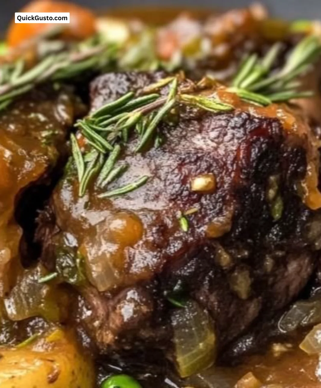 Delicious slow-cooked oxtail in a savory sauce with vegetables