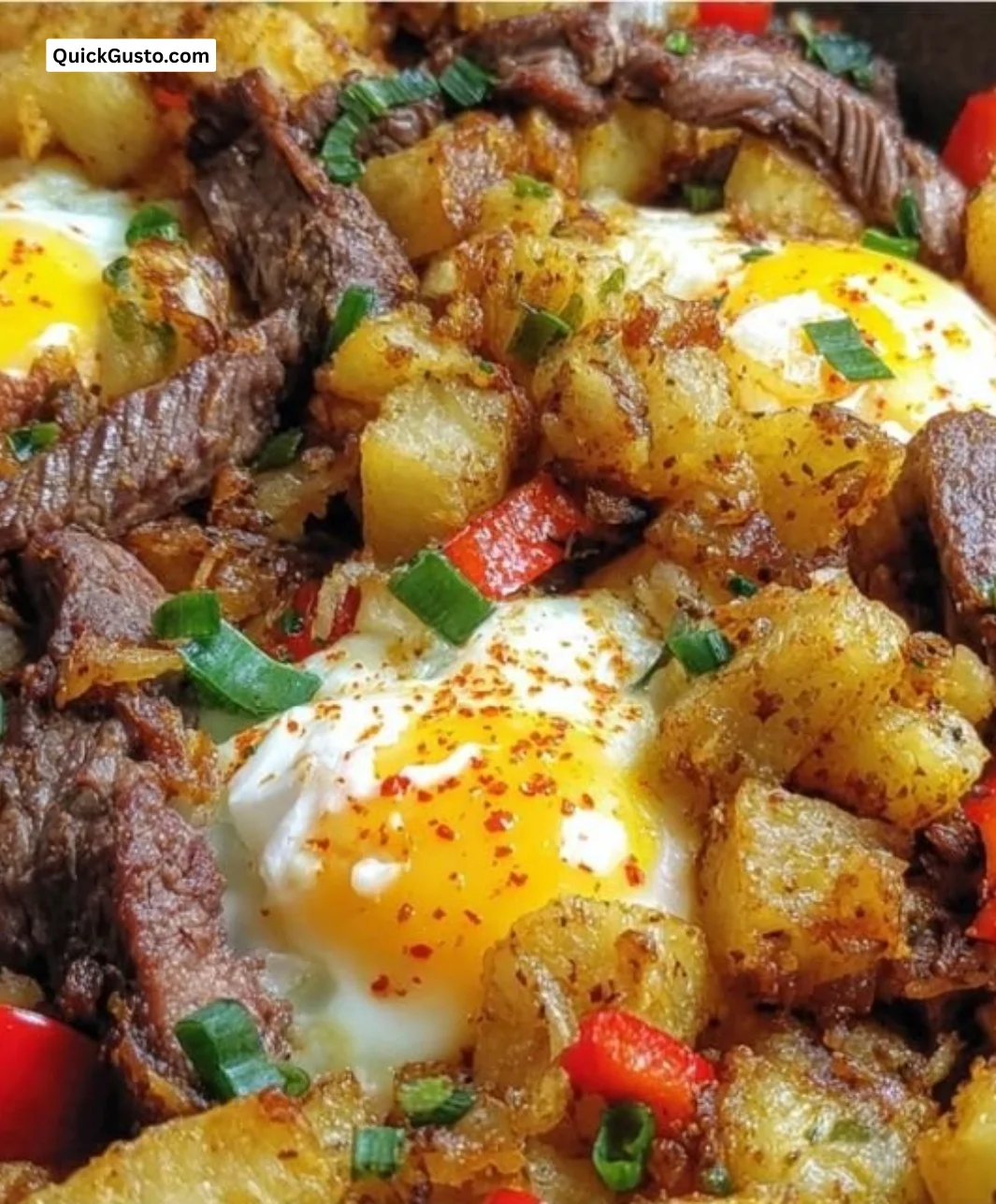 Delicious Steak and Potato Hash for a hearty breakfast.