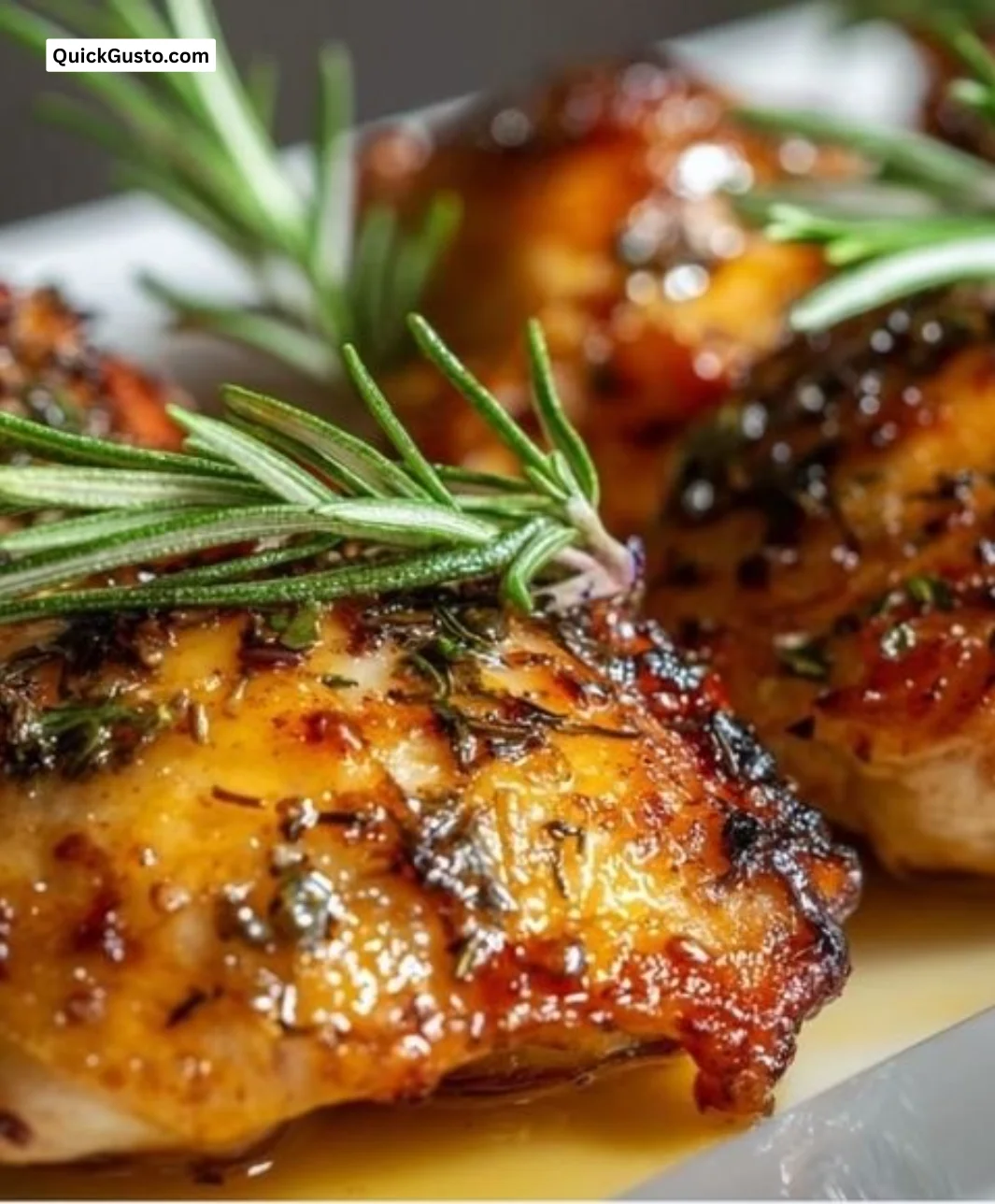 Delicious baked chicken thighs seasoned and ready to enjoy