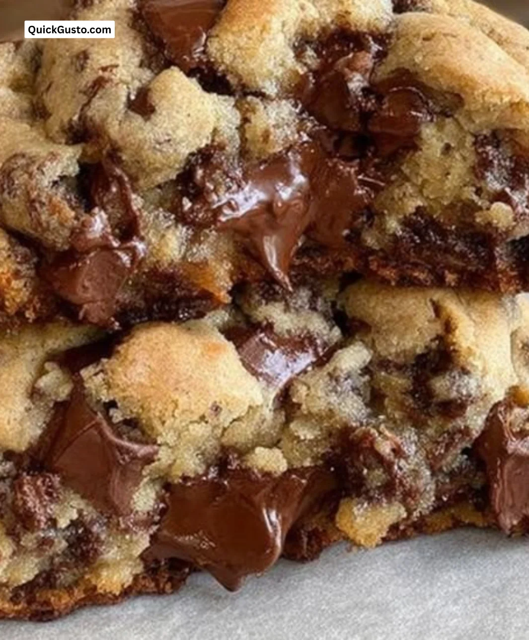 Bakery style chocolate chip cookies on a cooling rack