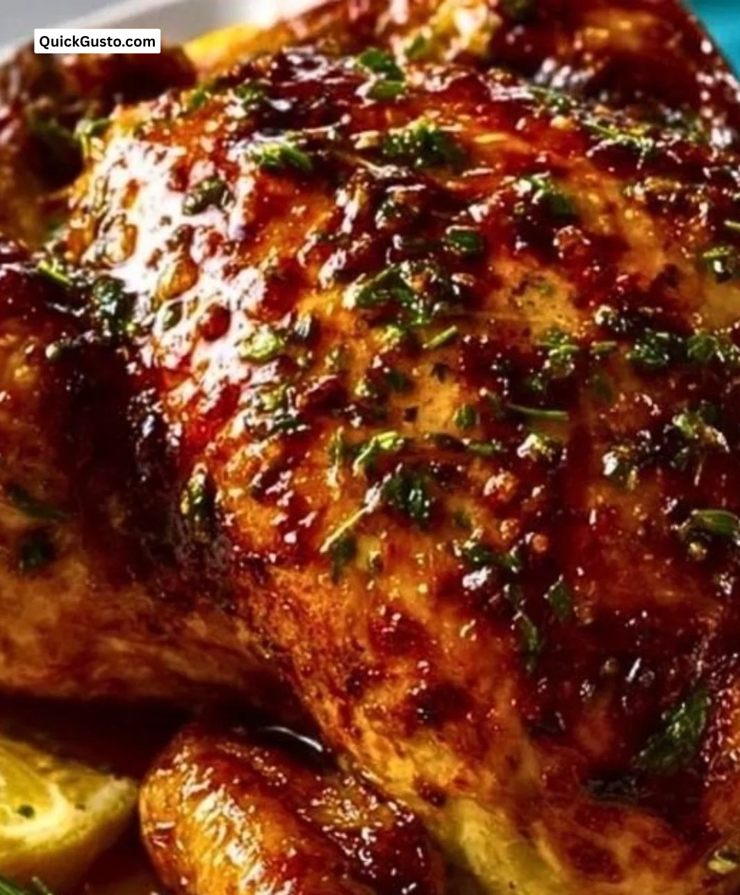 Succulent roasted Cornish hen served with herbs and spices.