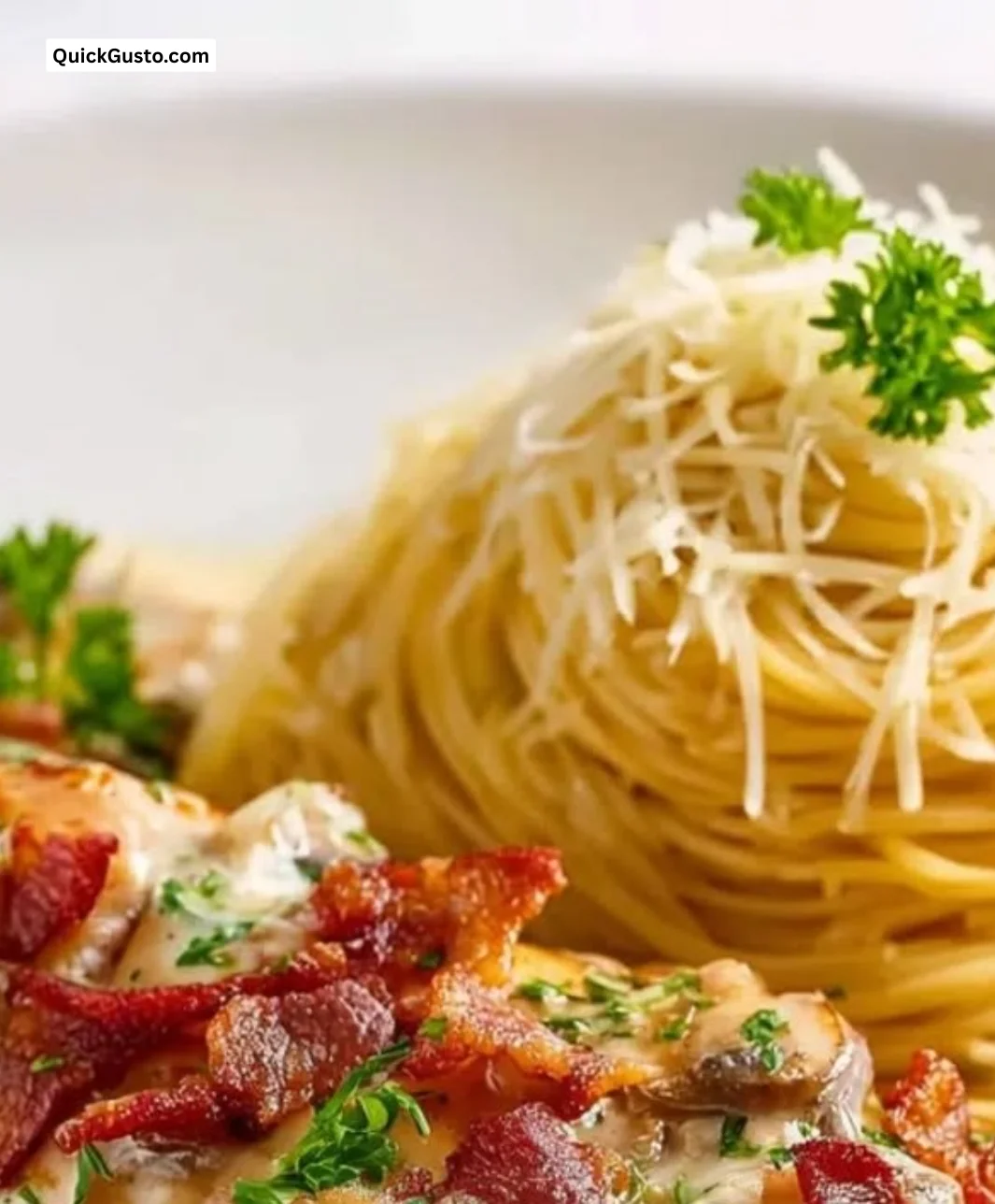Plate of Cheesecake Factory Chicken Riesling, showcasing tender chicken and flavorful sauce.