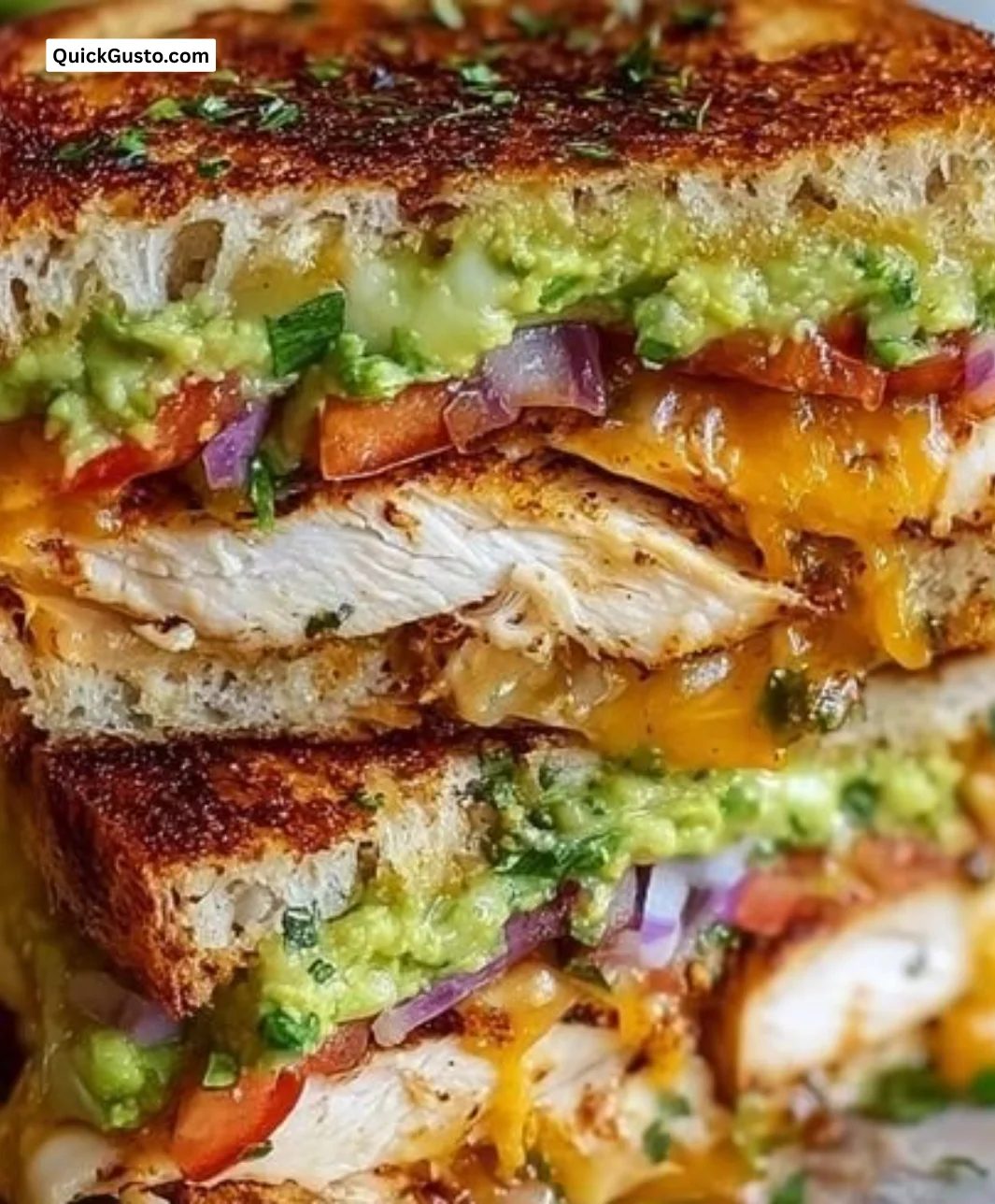 Delicious Chicken Avocado Melt Sandwich with grilled chicken and fresh avocado