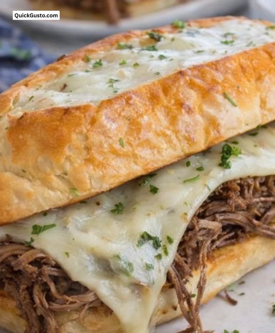 Crockpot French Dip Sandwiches with slow-braised beef and flavorful dips