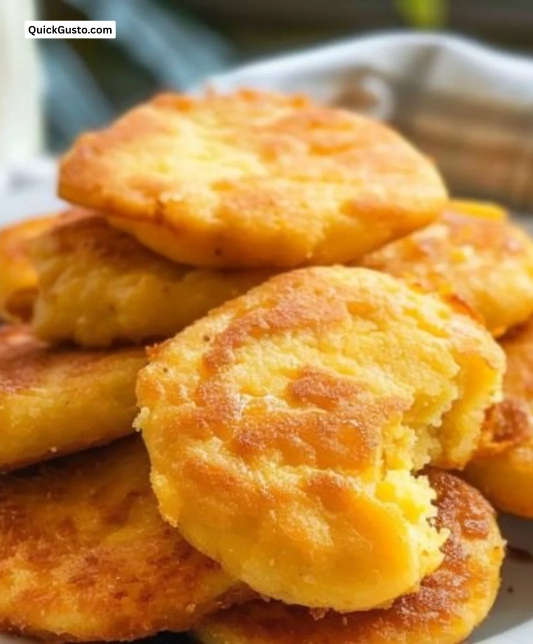 Crispy Fried Cornbread Bites served with dipping sauce