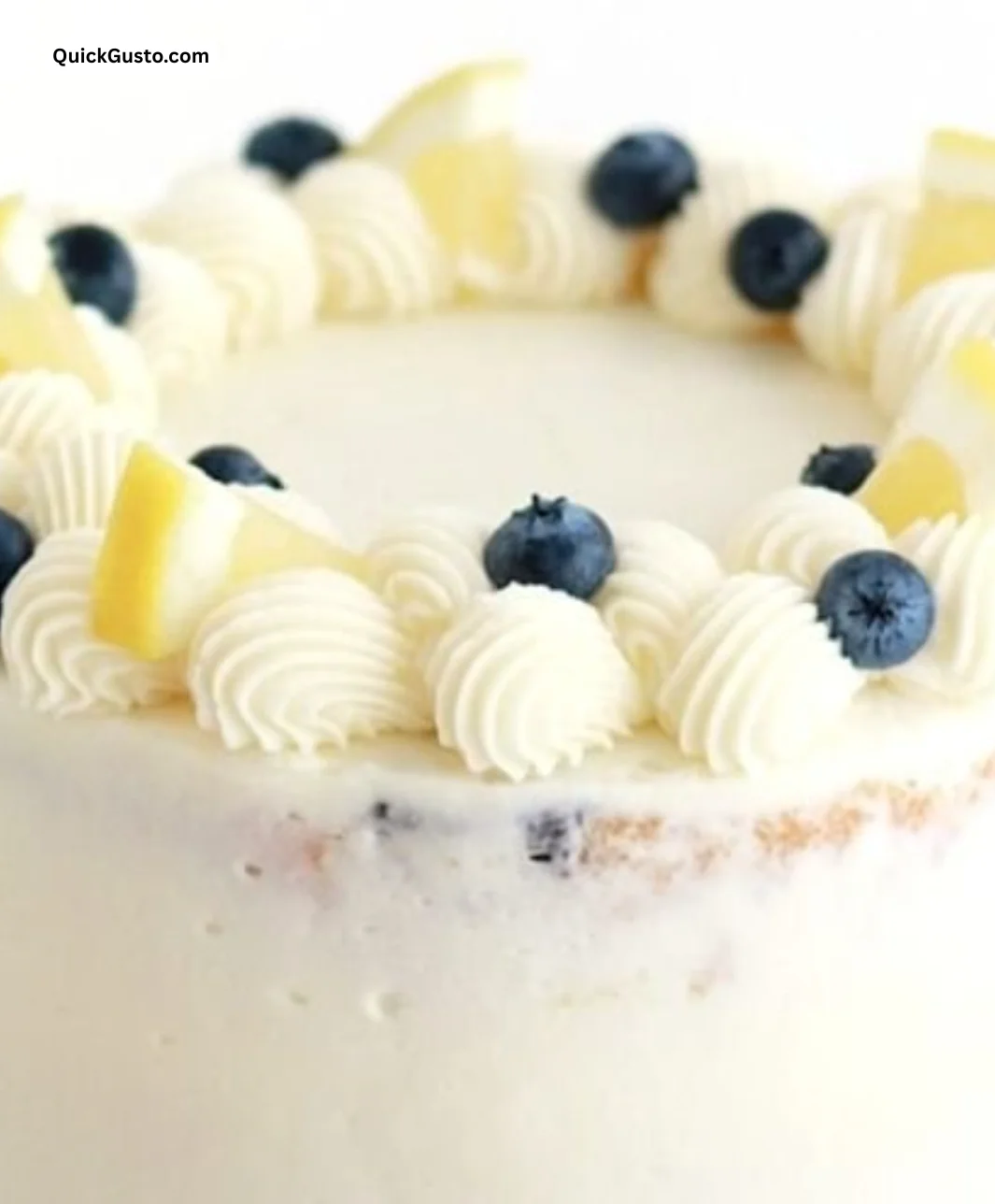 Delicious Lemon Blueberry Cake with fresh blueberries and lemon zest