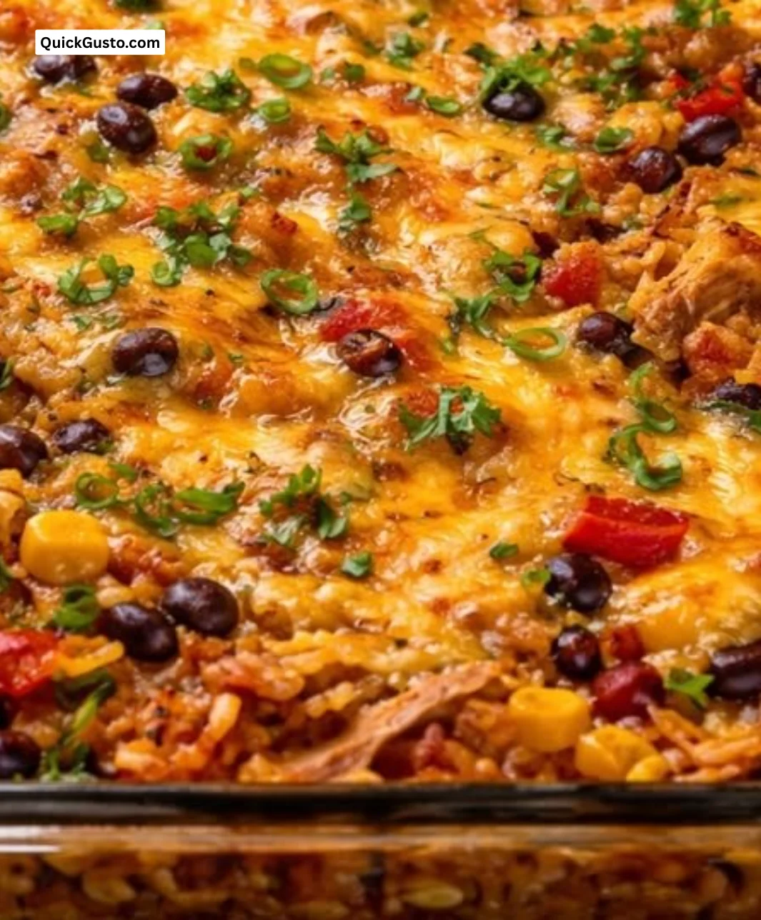 Delicious protein burrito casserole served in a dish with toppings.