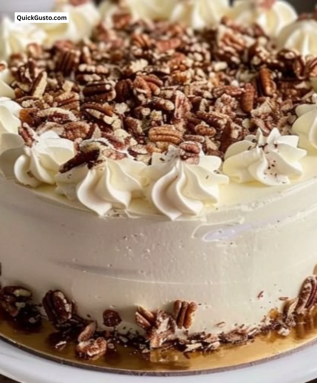Delicious Quick Italian Cream Cake with cream cheese frosting and coconut