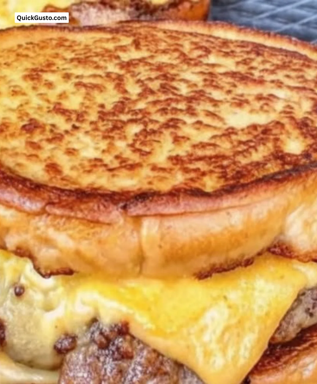 Smashburger Grilled Cheese sandwich showcasing juicy meat and melted cheese