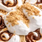 Delicious S'mores Rolls with gooey chocolate and marshmallows