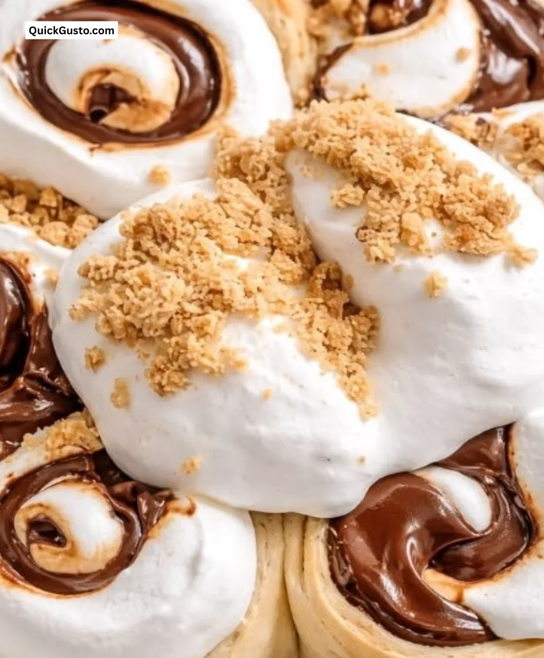 Delicious S'mores Rolls with gooey chocolate and marshmallows