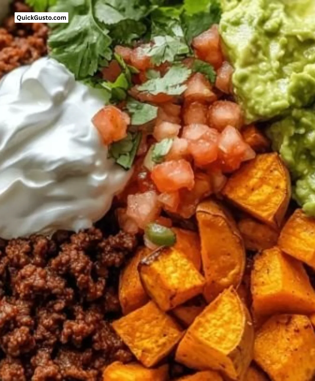 Colorful and delicious Taco Bowl filled with fresh ingredients