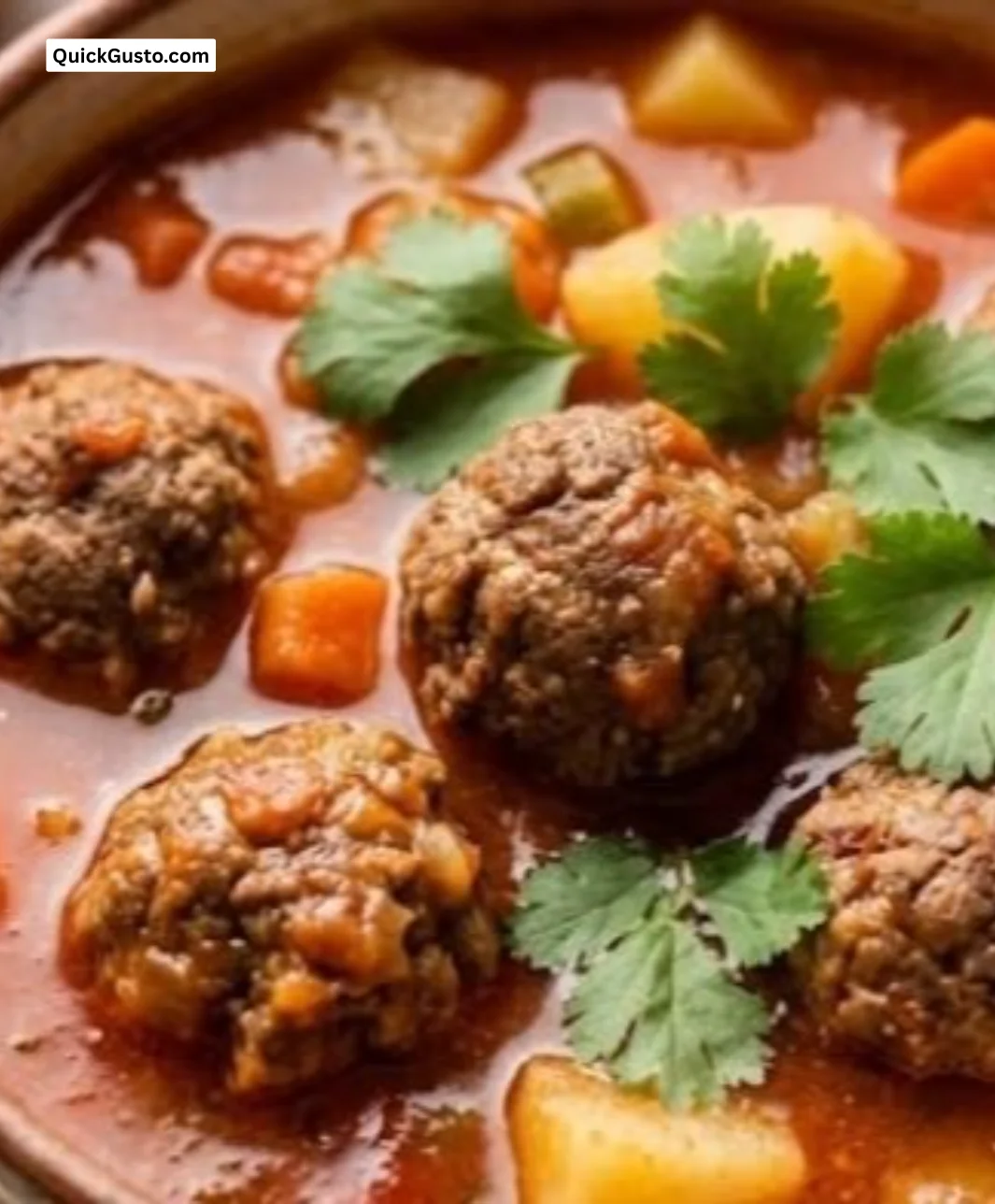 Authentic Mexican Albondigas Soup with hearty meatballs and fresh ingredients