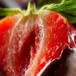 Delicious chocolate-covered strawberries on a platter ready to serve.