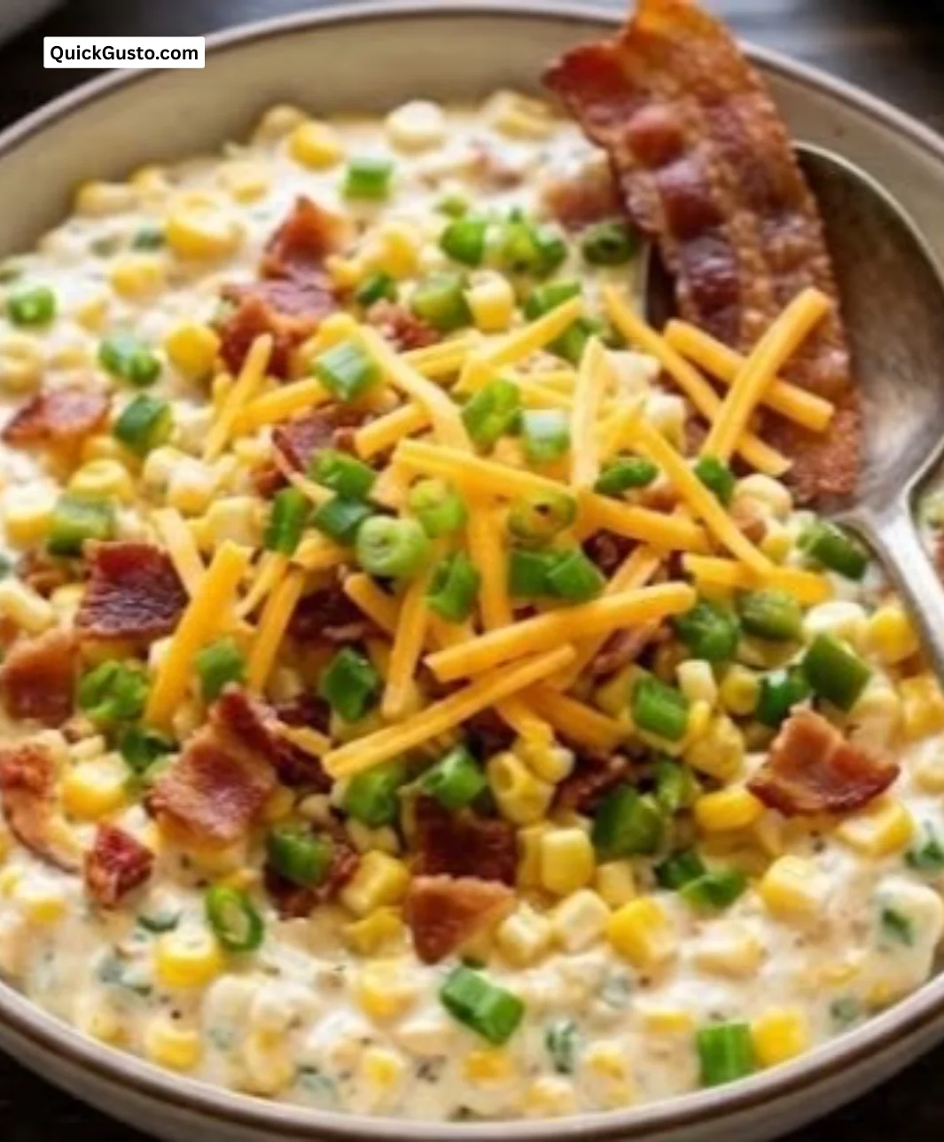 Delicious corn salad topped with fresh herbs and vibrant vegetables